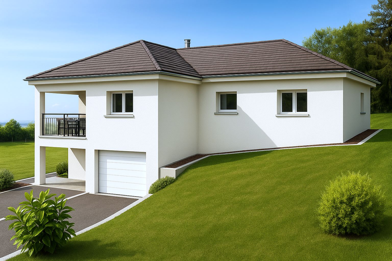 Maison sur sous sol fesches le chatel