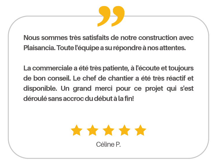 Avis client Plaisancia Celine P